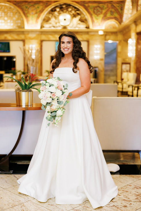 Bride with flowers